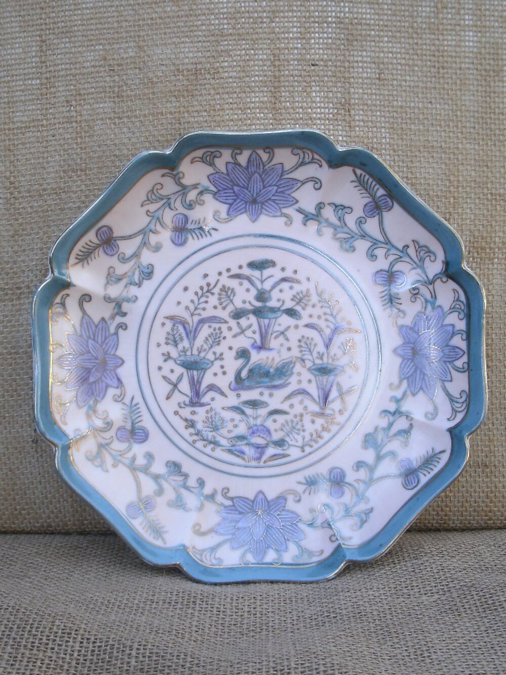 Vintage Andrea Sadek Lotus & Swan Wall Plate